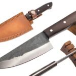 11 Inches HMK Custom made Forged 1095 High Carbon Steel Full Tang Kitchen Chef Knife FA-3