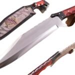 22.0 Inches HMK Custom made Satin Finish D2 Tool Steel Big Confederate Bowie Knife, FA-30