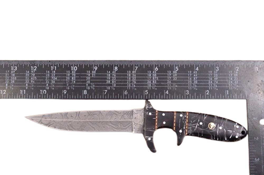 11 Inches HMK Custom made Flint Knob 1095 High Carbon Steel Full Tang Sub hilt Fighter Knife Knife FA-22 - Image 6