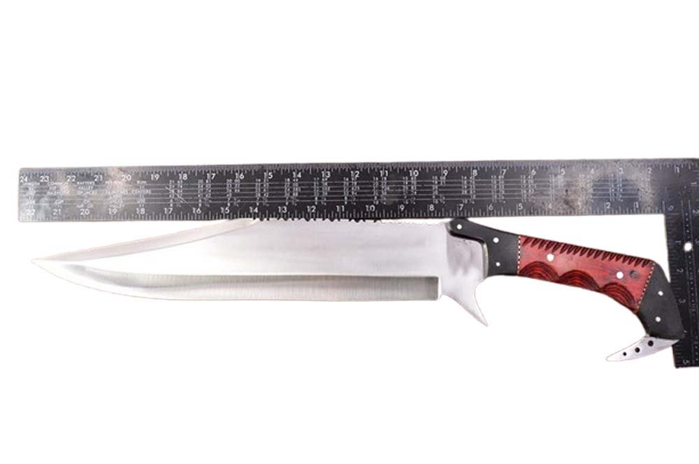 22.0 Inches HMK Custom made Satin Finish D2 Tool Steel Big Confederate Bowie Knife, FA-30 - Image 6