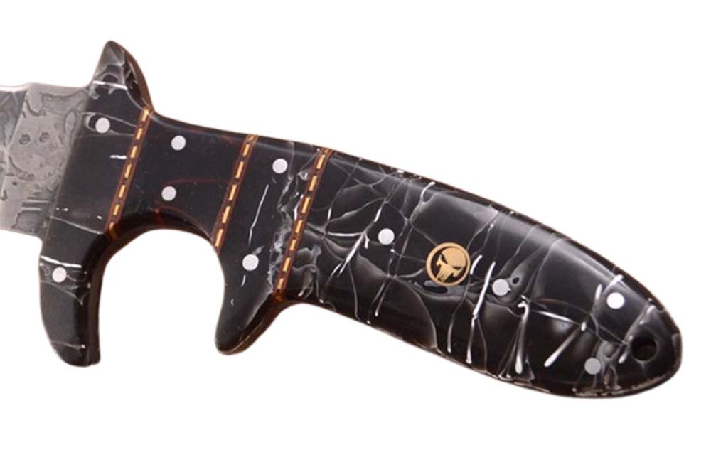 11 Inches HMK Custom made Flint Knob 1095 High Carbon Steel Full Tang Sub hilt Fighter Knife Knife FA-22 - Image 4