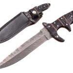 11 Inches HMK Custom made Flint Knob 1095 High Carbon Steel Full Tang Sub hilt Fighter Knife Knife FA-22