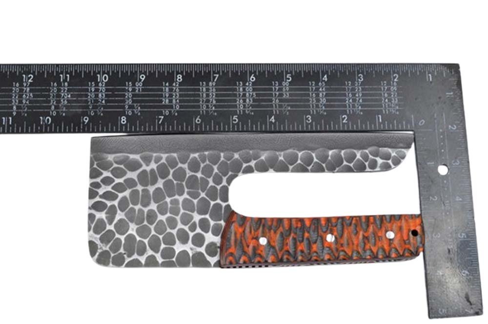 8.6 Inches HMK Custom made Forged 1095 High Carbon Steel Full Tang Pizza Cutter Knife FA-21 - Image 6