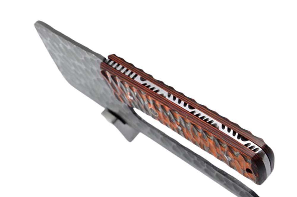 8.6 Inches HMK Custom made Forged 1095 High Carbon Steel Full Tang Pizza Cutter Knife FA-21 - Image 5