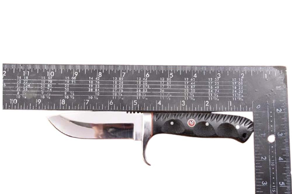 8.4 Inches HMK Custom made Mirror Polish 52100 Bearing Steel Full Tang Drop Point Hunting Knife FA-17 - Image 6