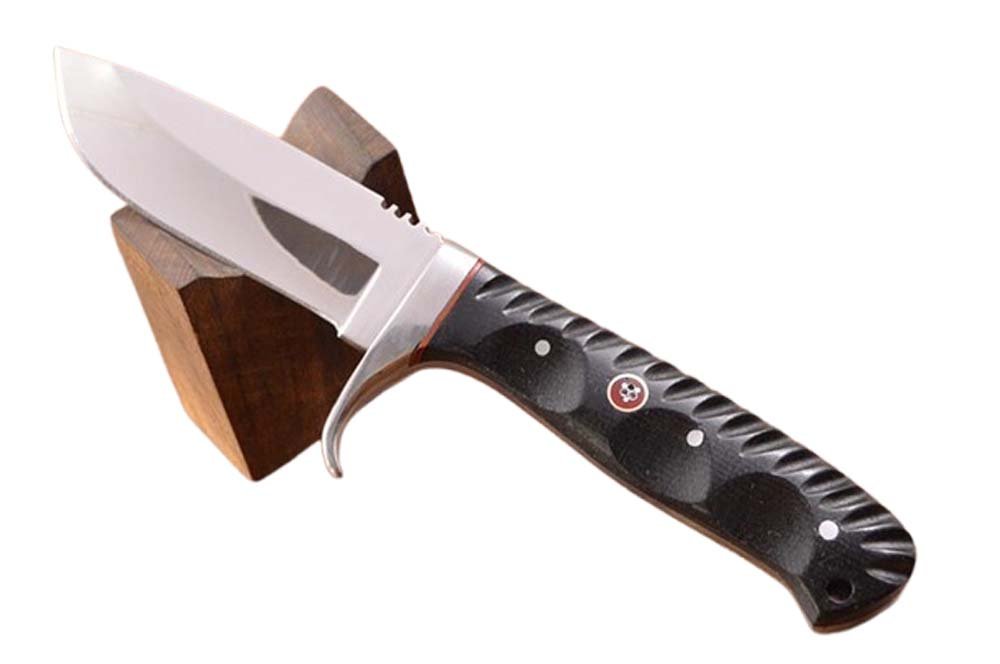 8.4 Inches HMK Custom made Mirror Polish 52100 Bearing Steel Full Tang Drop Point Hunting Knife FA-17 - Image 3