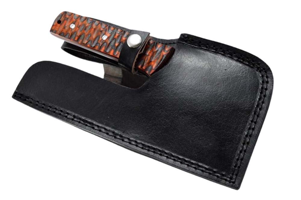 8.6 Inches HMK Custom made Forged 1095 High Carbon Steel Full Tang Pizza Cutter Knife FA-21 - Image 7