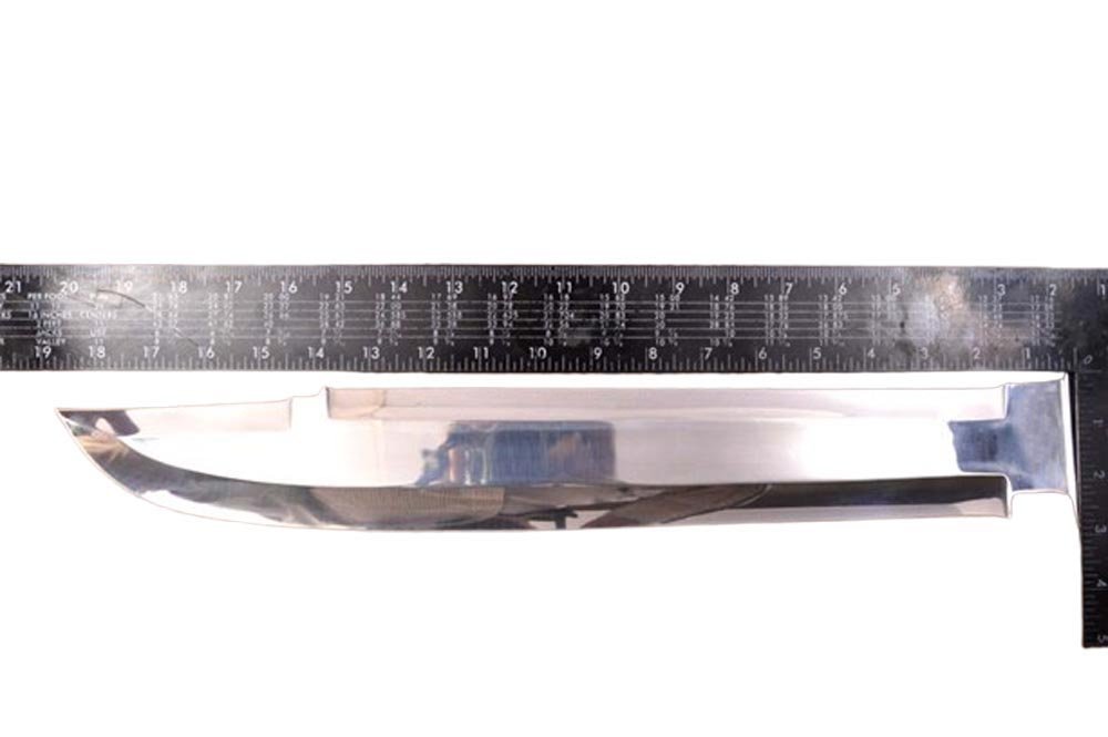 25.2 Inches HMK Custom made Mirror Polis 52100 Bearing Steel Full Tang Predator Bowie Knife CU-4 - Image 6