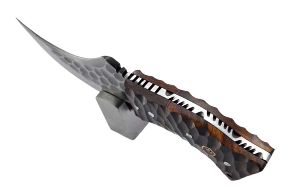 6.5 Inches HMK Custom made Flint Knob 1095 High Carbon Steel Full Tang Skinning Hunter Knife FA-20 - Image 5