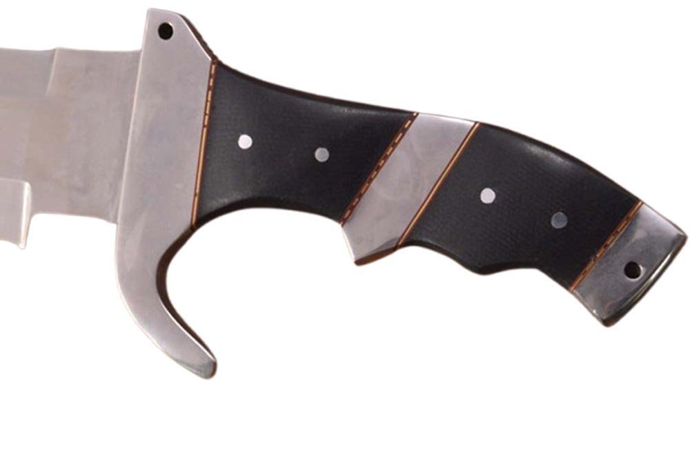 25.2 Inches HMK Custom made Mirror Polis 52100 Bearing Steel Full Tang Predator Bowie Knife CU-4 - Image 4