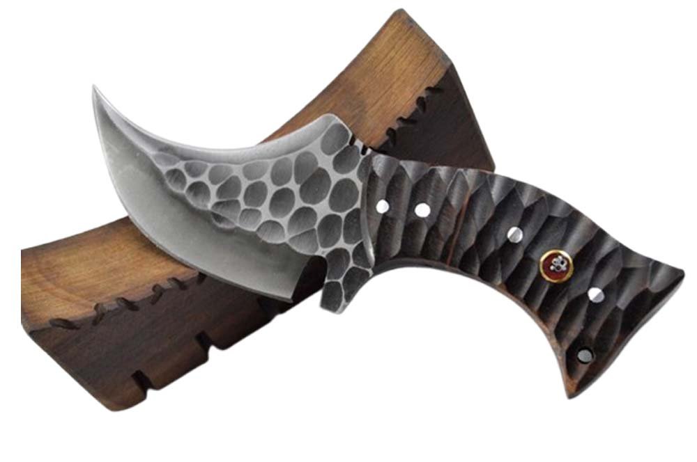 6.5 Inches HMK Custom made Flint Knob 1095 High Carbon Steel Full Tang Skinning Hunter Knife FA-20 - Image 3