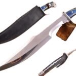 20.0 Inches HMK Custom made Mirror Polis 52100 Bearing Steel Full Tang Spartan Bowie Knife FA-27