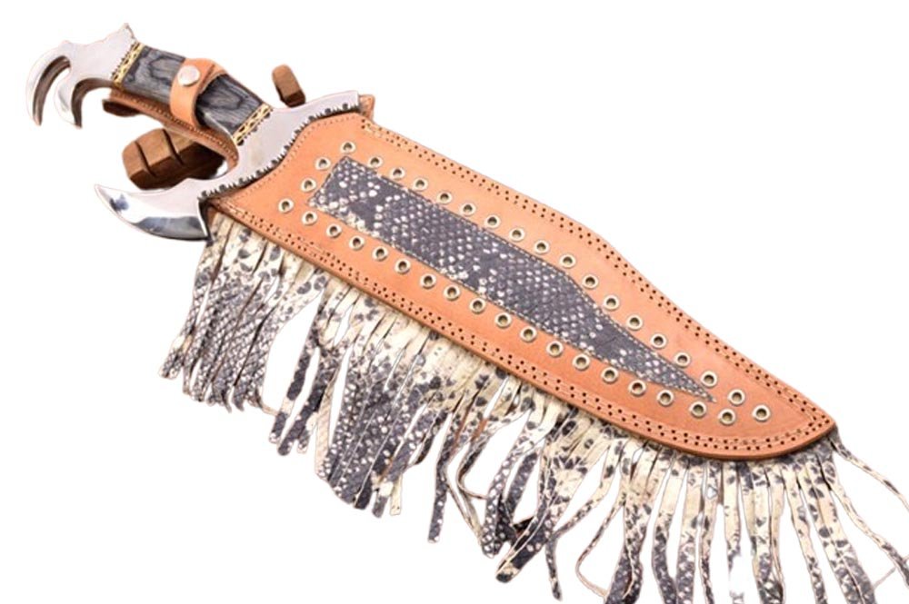 21.4 Inches HMK Custom made Mirror Polish D2 Tool Steel Big Lethal Big Bowie Knife, CU-5 - Image 10