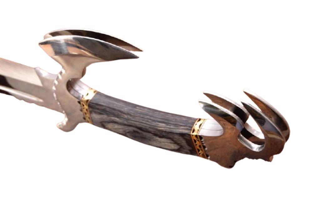 21.4 Inches HMK Custom made Mirror Polish D2 Tool Steel Big Lethal Big Bowie Knife, CU-5 - Image 8