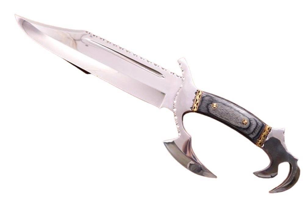 21.4 Inches HMK Custom made Mirror Polish D2 Tool Steel Big Lethal Big Bowie Knife, CU-5 - Image 3