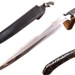 24.0 Inches HMK Custom made Mirror Polis 52100 Bearing Steel Full Tang Spartan Bowie Knife FA-26