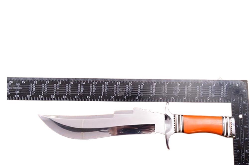 16 Inches HMK Custom made Mirror Polish 440 C Steel Camping Bowie Knife FA-7 - Image 6