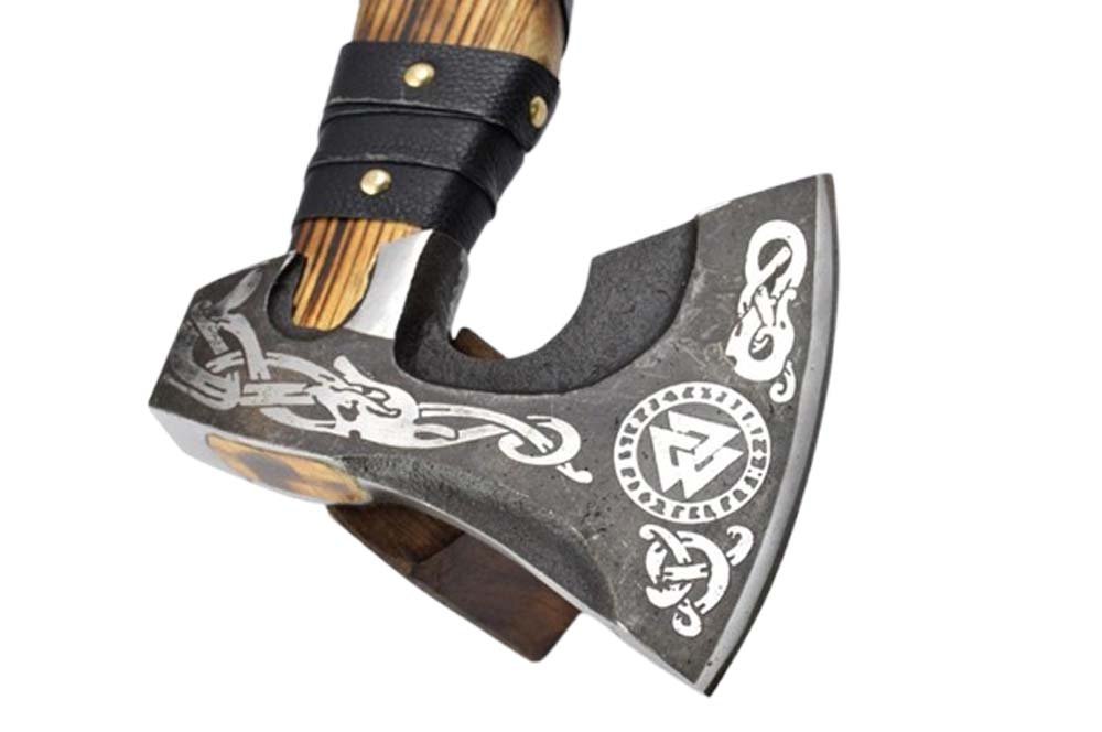 20.3 Inches HMK Custom made Forged High Carbon Steel TOMAHAWK Axe FA-18 - Image 3