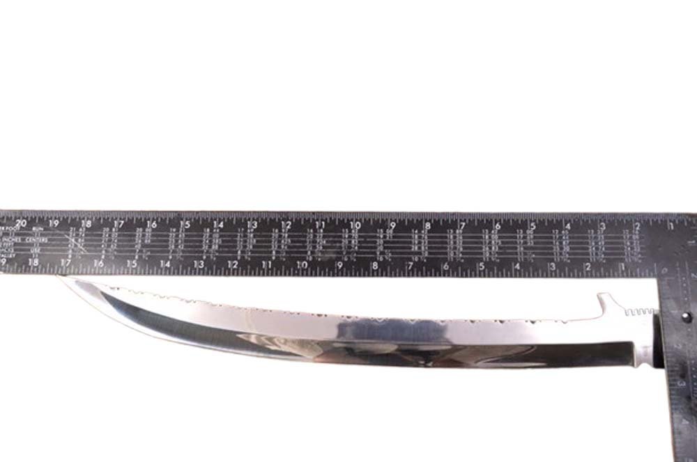 23.0 Inches HMK Custom made Mirror Polis 52100 Bearing Steel D-Guard Viking Sword FA-25 - Image 6