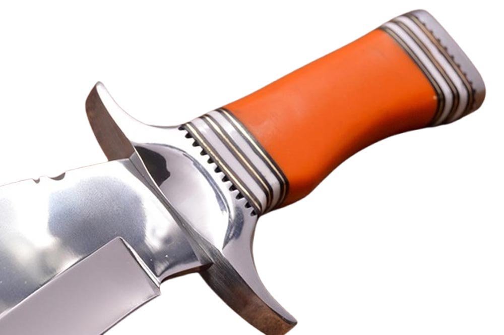 16 Inches HMK Custom made Mirror Polish 440 C Steel Camping Bowie Knife FA-7 - Image 5