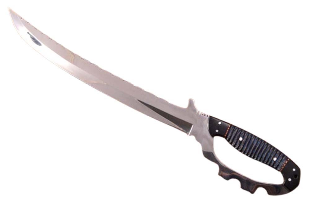 23.0 Inches HMK Custom made Mirror Polis 52100 Bearing Steel D-Guard Viking Sword FA-25 - Image 3