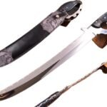 23.0 Inches HMK Custom made Mirror Polis 52100 Bearing Steel D-Guard Viking Sword FA-25