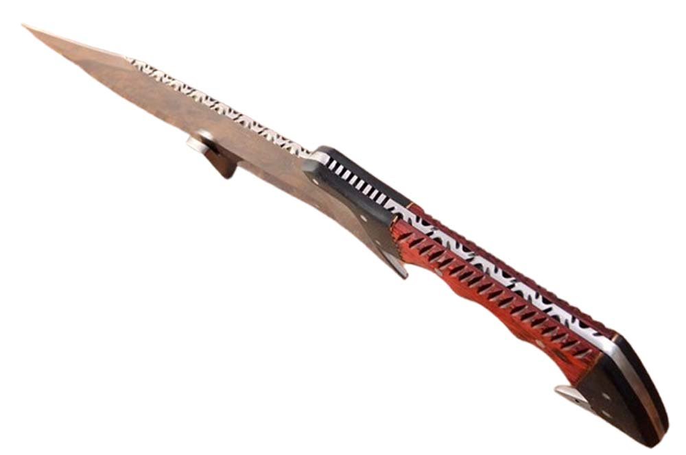 22.0 Inches HMK Custom made Satin Finish D2 Tool Steel Big Confederate Bowie Knife, FA-30 - Image 5