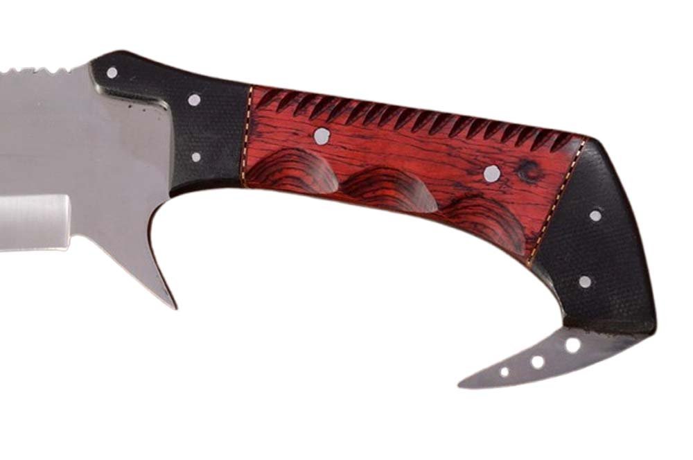 22.0 Inches HMK Custom made Satin Finish D2 Tool Steel Big Confederate Bowie Knife, FA-30 - Image 4