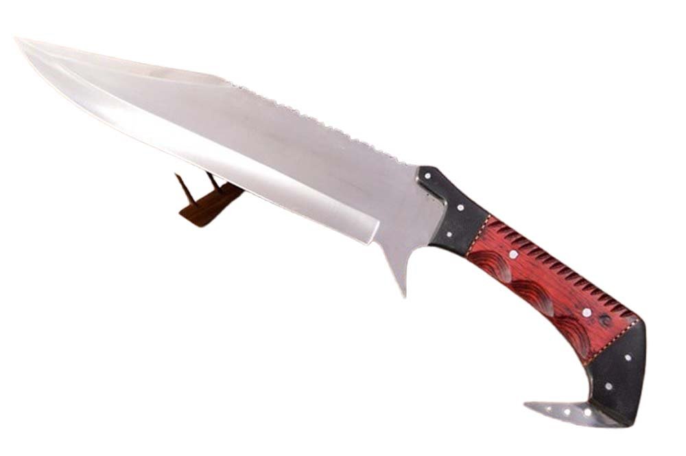 22.0 Inches HMK Custom made Satin Finish D2 Tool Steel Big Confederate Bowie Knife, FA-30 - Image 3