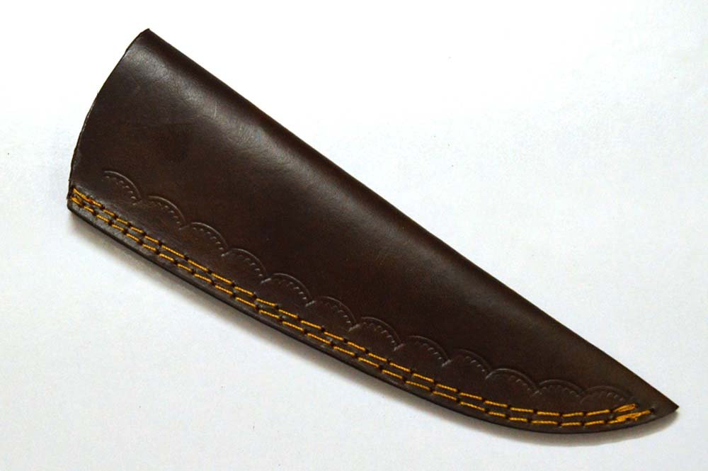 10.4 Inches HMK Hand Forged Damascus Steel Hunting Knife with Leather Sheath ZE-01 - Image 7