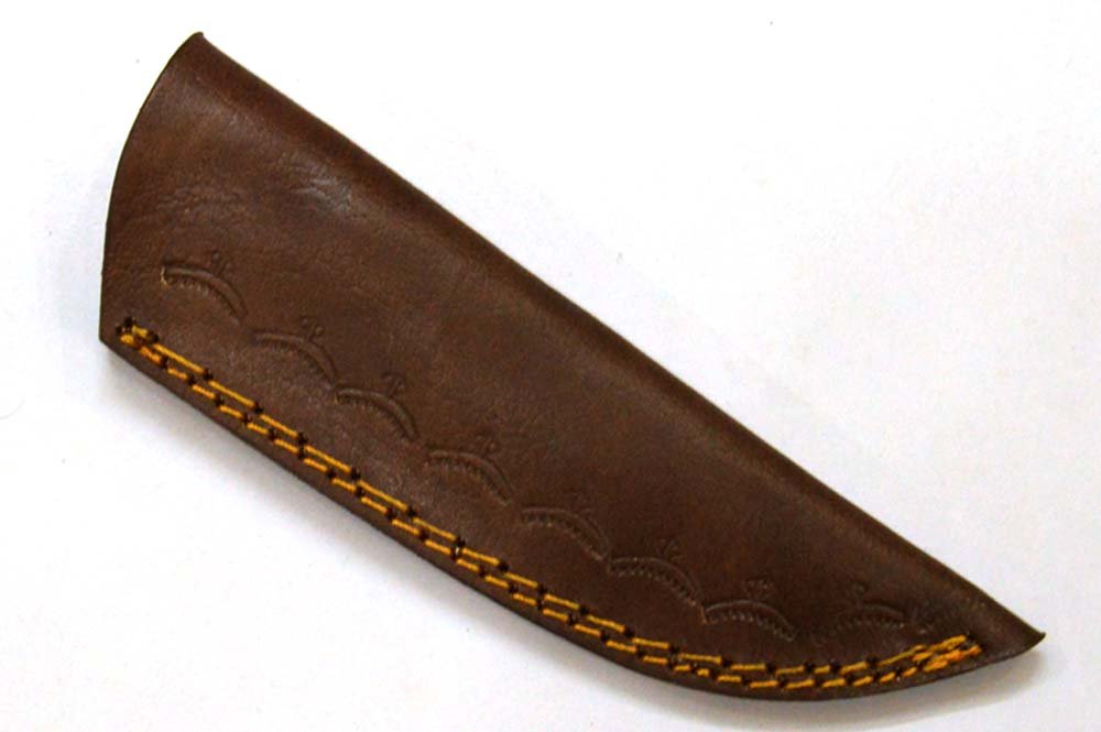 10 Inches HMK Hand Forged Damascus Steel Hunting Knife with Leather Sheath ZE-03 - Image 6