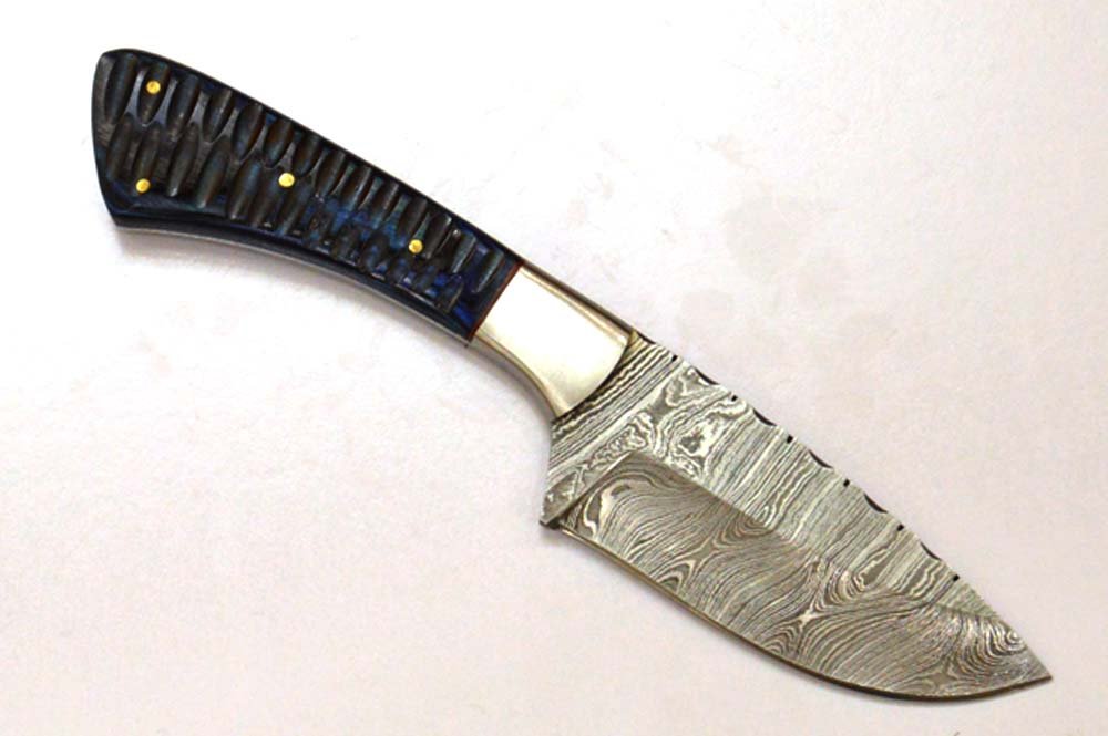 8.4 Inches HMK Hand Forged Damascus Steel Skinning Hunter Knife with Leather Sheath ZE-08 - Image 4
