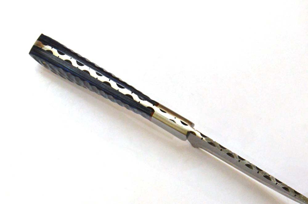 8.4 Inches HMK Hand Forged Damascus Steel Skinning Hunter Knife with Leather Sheath ZE-08 - Image 3