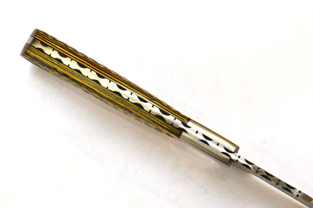 9.5 Inches HMK Hand Forged Damascus Steel Hunting Knife with Leather Sheath ZE-13 - Image 4