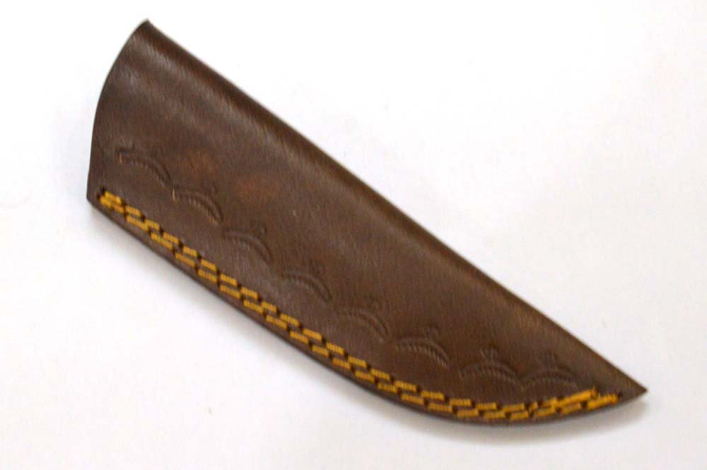 9.5 Inches HMK Hand Forged Damascus Steel Hunting Knife with Leather Sheath ZE-13 - Image 6