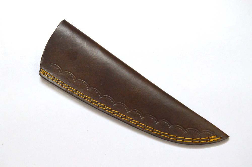 10.5 Inches HMK Hand Forged Damascus Steel Hunting Knife with Leather Sheath ZE-19 - Image 6